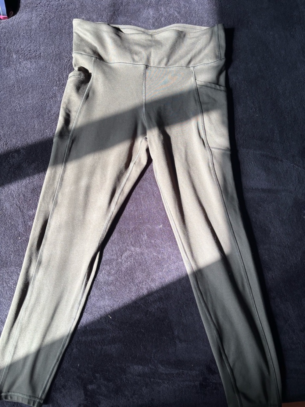 High-Waist Olive Green Active Leggings